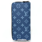 Louis Vuitton Zippy Wallet Vertical Zip Around Monogram Blue Rank — view 2