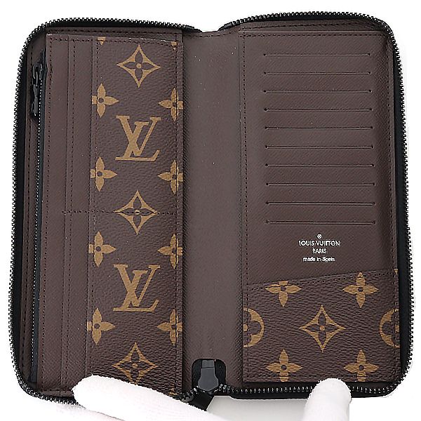 Louis Vuitton Zippy Wallet Vertical Zip Around Monogram Blue Rank — view 3