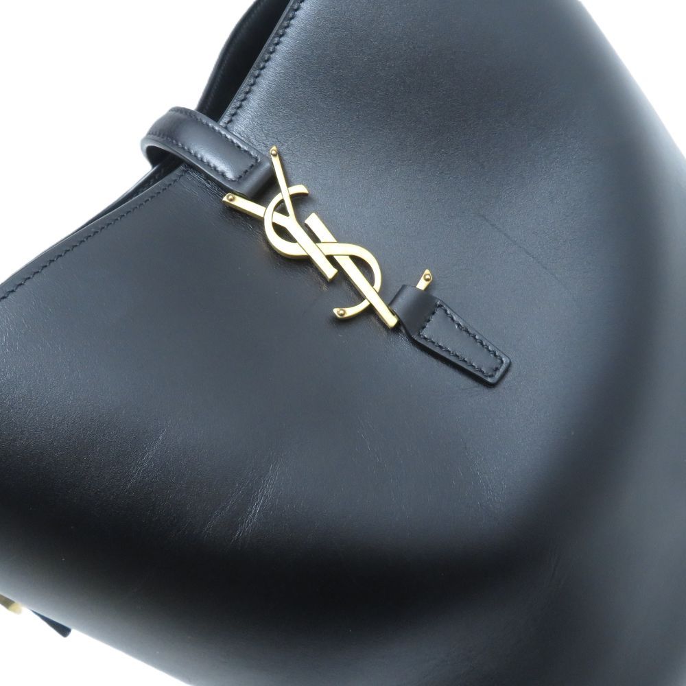 Saint Laurent le 37 Small Bucket Bag Black Leather — view 7