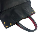 Fendi Flip Logo Suede Leather 2-Way Shoulder Bag Black Brown Red — view 4