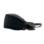 Fendi Flip Logo Suede Leather 2-Way Shoulder Bag Black Brown Red — view 6