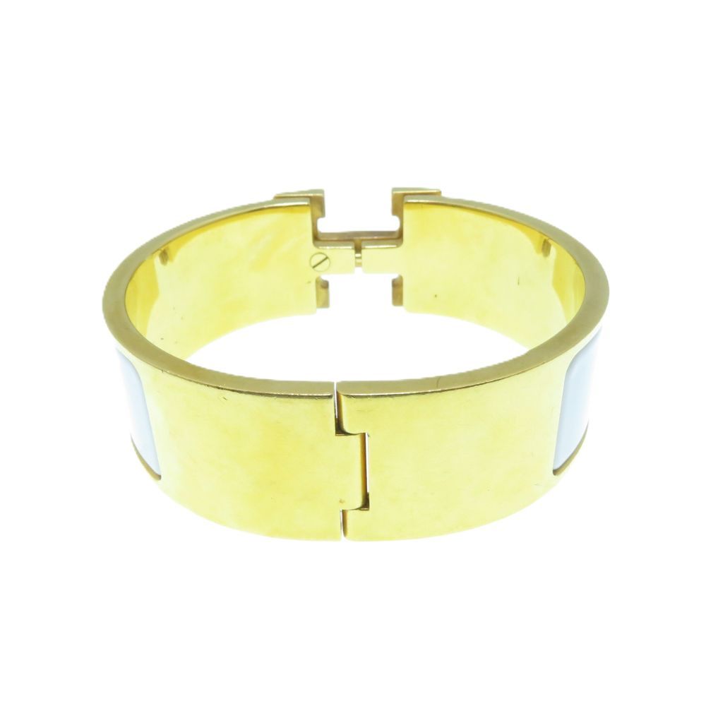 Hermes Clic Clac H GM White Gold Bangle Bracelet — view 3
