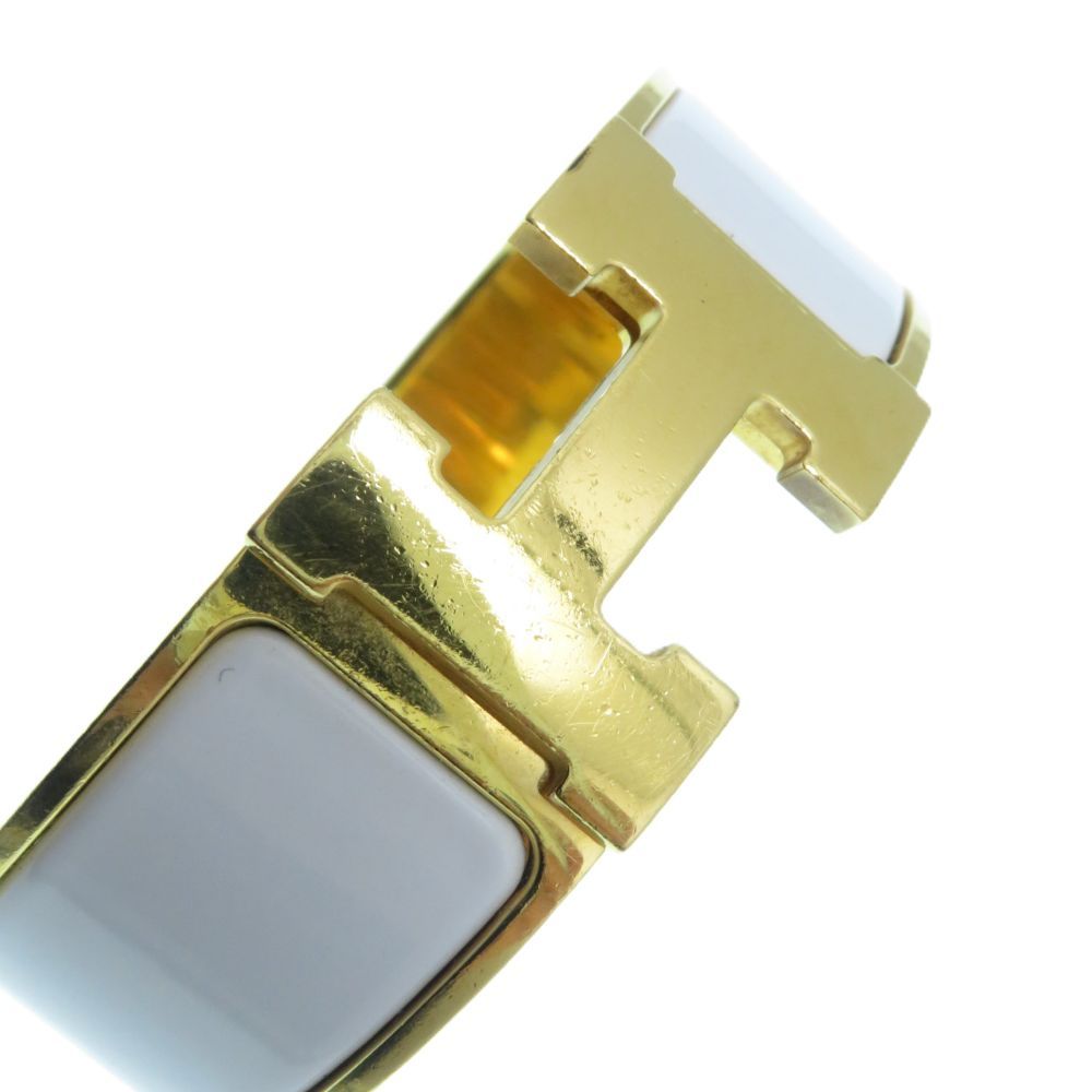Hermes Clic Clac H GM White Gold Bangle Bracelet — view 7