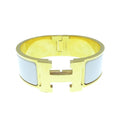 Hermes Clic Clac H GM White Gold Bangle Bracelet