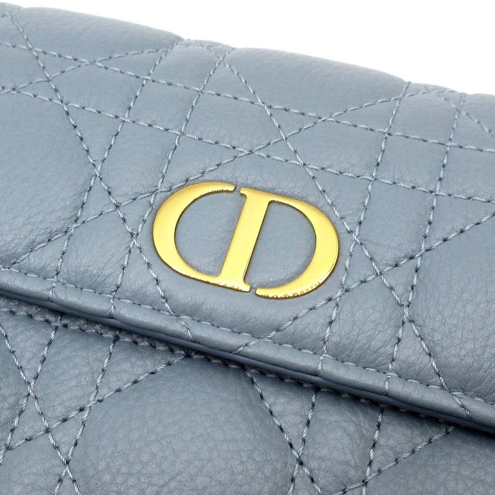 Dior Orchid Bifold Wallet Leather Cannage Cloud Blue — view 3