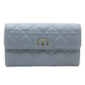 Dior Orchid Bifold Wallet Leather Cannage Cloud Blue