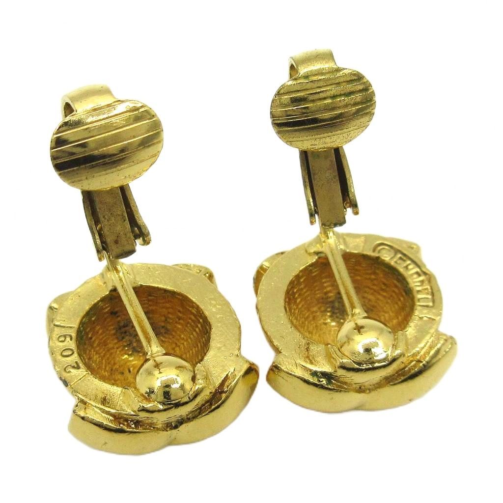Chanel CC Logo Earrings Gold 209 Vintage — view 3