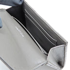 Saint Laurent Small Envelope Wallet Leather Gray Silver — view 4