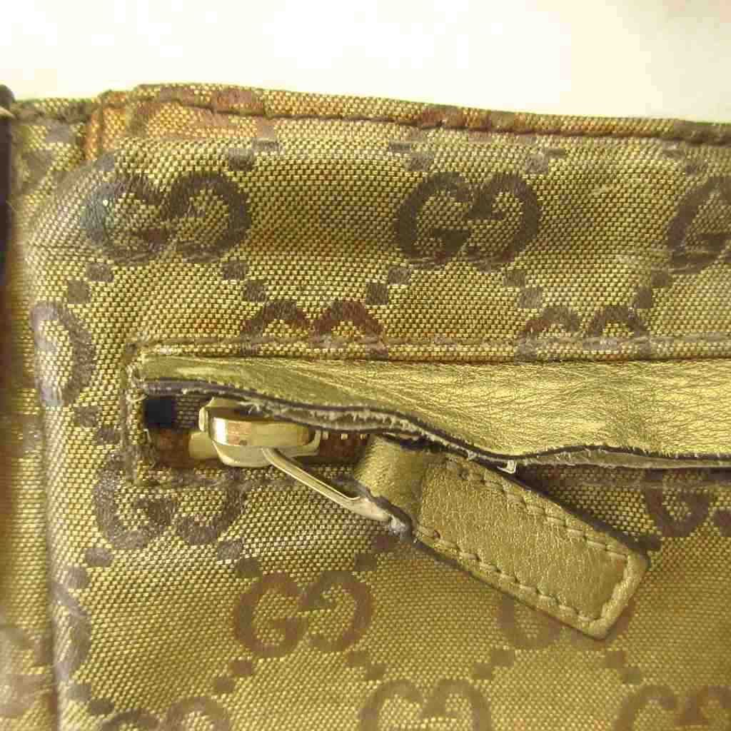 Gucci GG Crystal Waist Bag Shoulder All Over Print Gold Colored — view 6