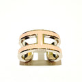 Hermes Pop H Mini Ear Cuff Earrings Rose Dragee SS Enamel