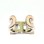 Hermes Pop H Mini Ear Cuff Earrings Rose Dragee SS Enamel — view 2