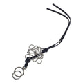 Loewe Anagram Charm Key Holder Calfskin Palladium Black