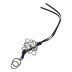 Loewe Anagram Charm Key Holder Calfskin Palladium Black