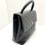 Chanel Top Handle Bag Black Caviar Handbag — view 3