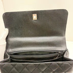 Chanel Top Handle Bag Black Caviar Handbag — view 7