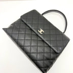 Chanel Top Handle Bag Black Caviar Handbag — view 5
