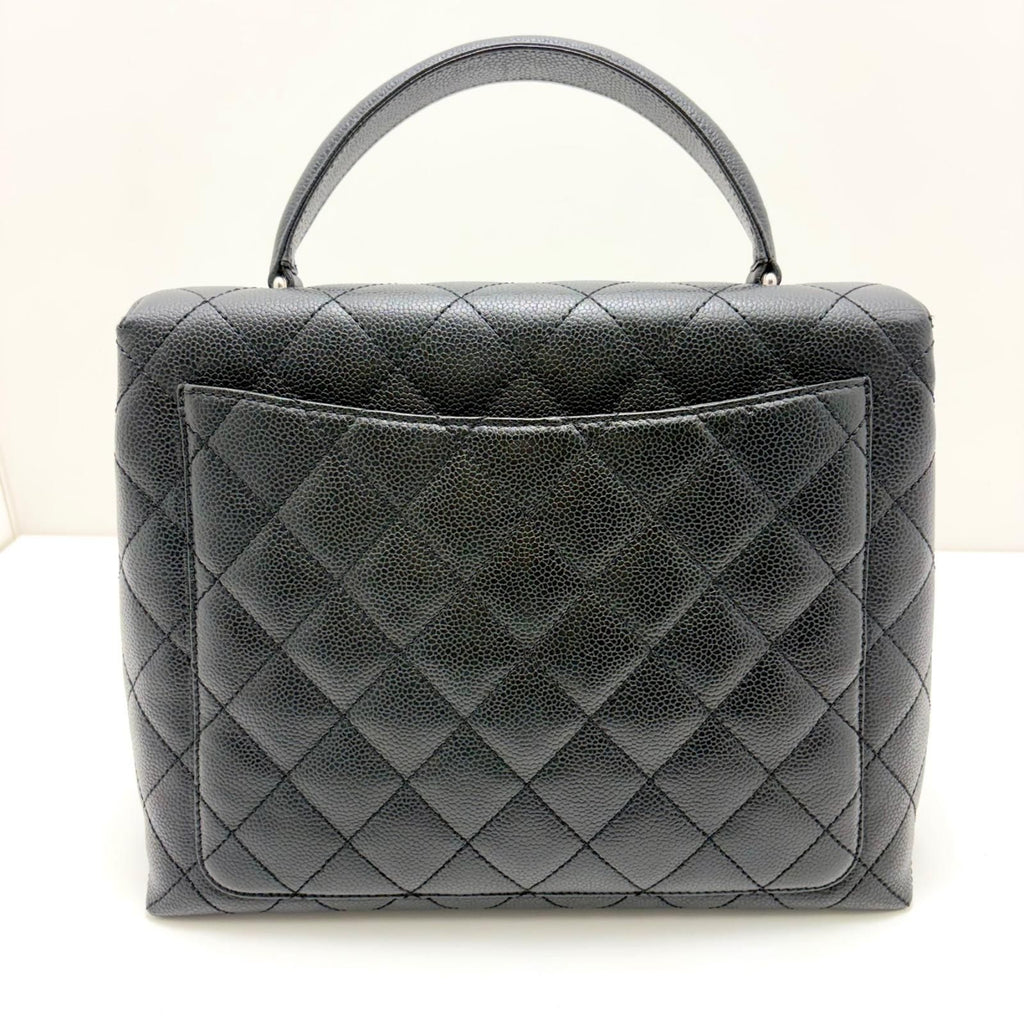 Chanel Top Handle Bag Black Caviar Handbag — view 2