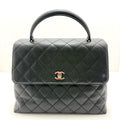 Chanel Top Handle Bag Black Caviar Handbag