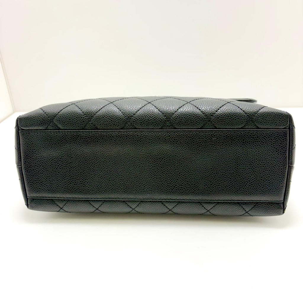 Chanel Top Handle Bag Black Caviar Handbag — view 4