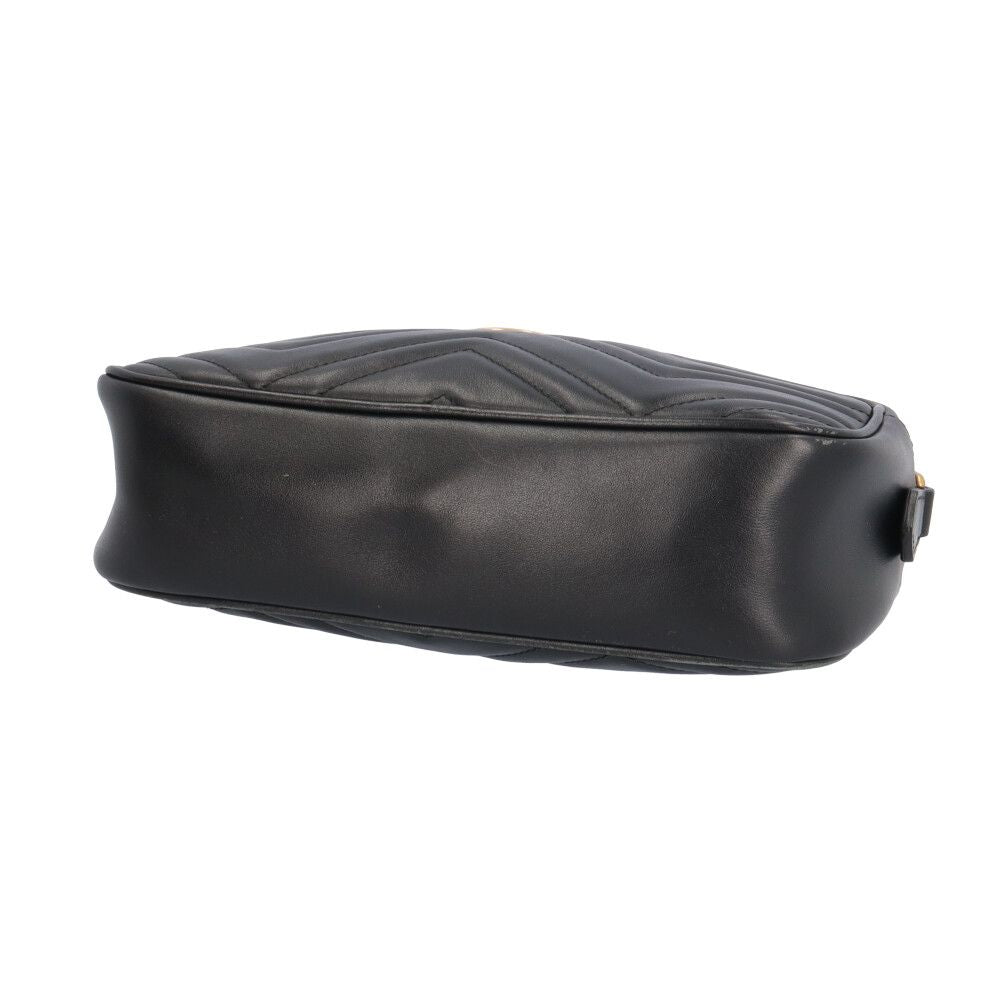 Gucci Small GG Marmont Shoulder Bag Leather Black — view 5