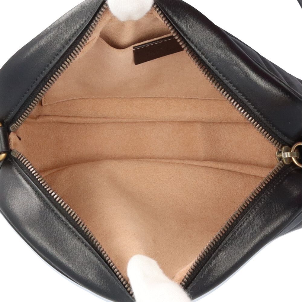Gucci Small GG Marmont Shoulder Bag Leather Black — view 6