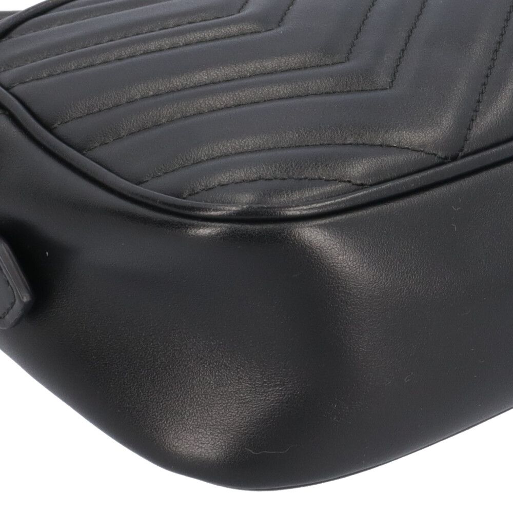 Gucci Small GG Marmont Shoulder Bag Leather Black — view 7