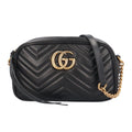 Gucci Small GG Marmont Shoulder Bag Leather Black