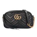 Gucci Small GG Marmont Shoulder Bag Leather Black