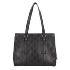 Gucci Medium GG Embossed Tote Bag Black — view 3