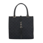 Gucci Square Shape Handbag Jackie Canvas 002 Black