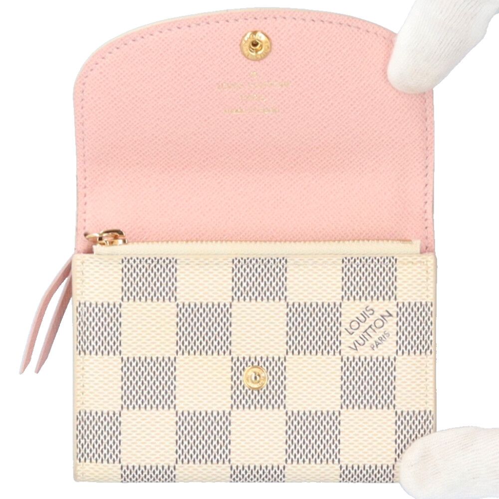 Louis Vuitton Porte Monnaie Rosalie Damier Azur Coin Purse Canvas — view 5