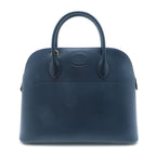 Hermes Bolide 35 Navy Shoulder Bag Courchevel