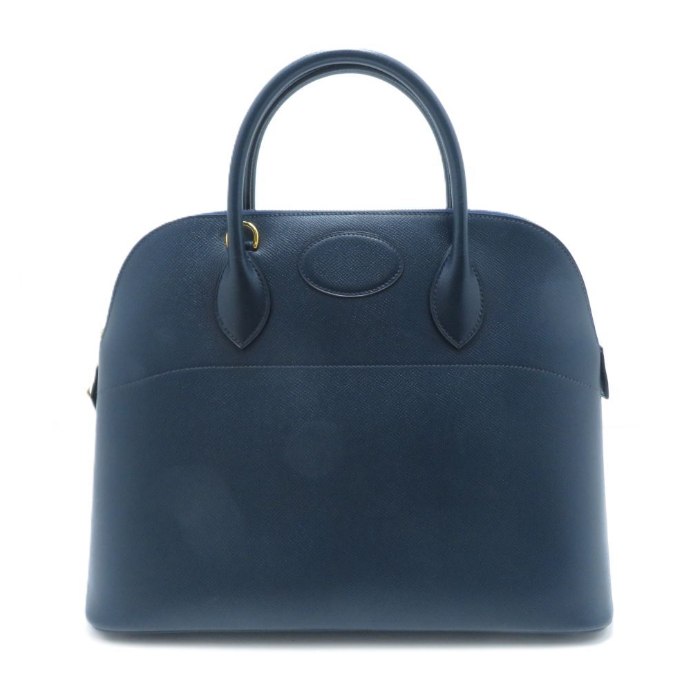 Hermes Bolide 35 Navy Shoulder Bag Courchevel