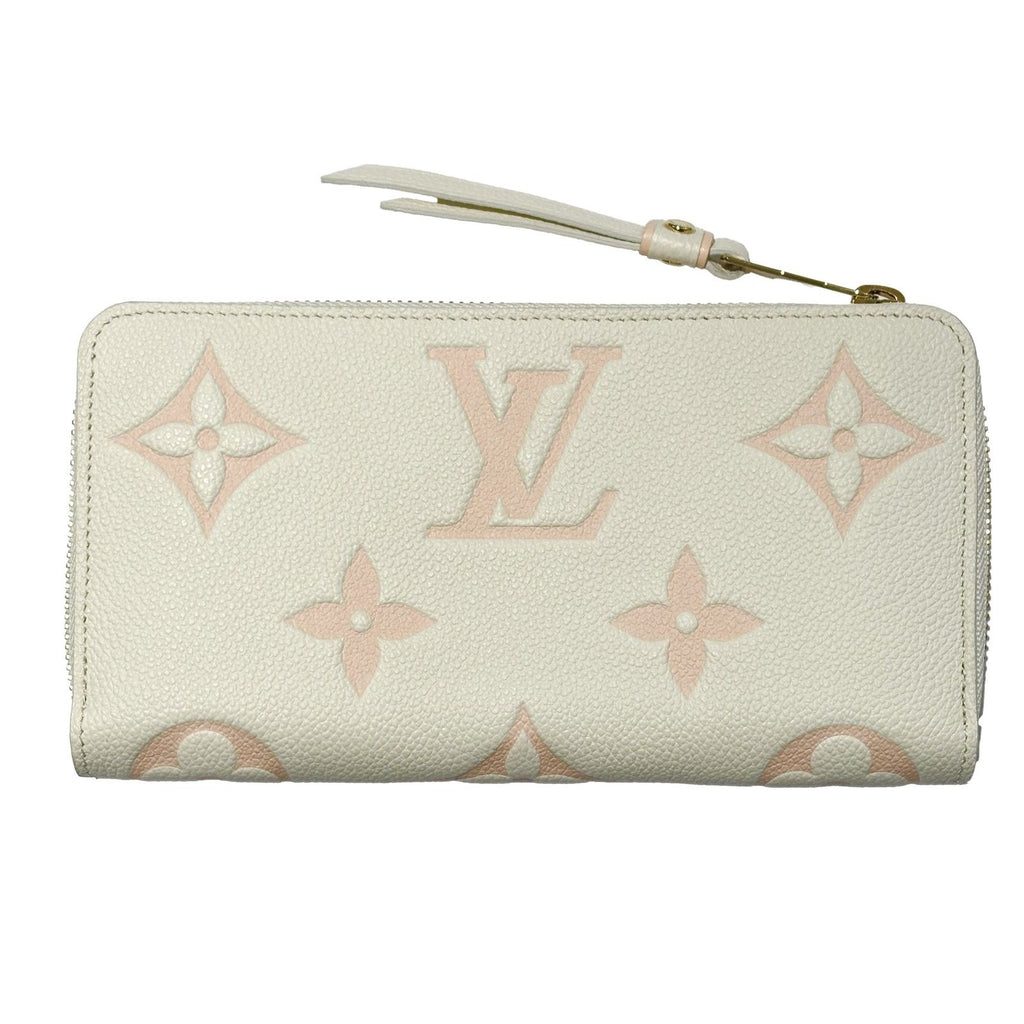 Louis Vuitton Zippy Wallet Bicolor Monogram Empreinte Leather Latte White — view 2