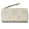 Louis Vuitton Zippy Wallet Bicolor Monogram Empreinte Leather Latte White