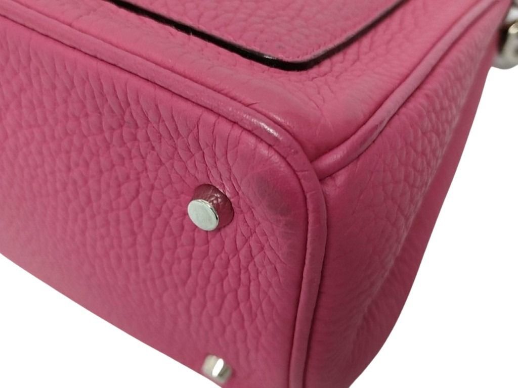 Dior Be Rose Pink Leather 2-Way Shoulder Bag Silver — view 4