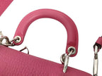 Dior Be Rose Pink Leather 2-Way Shoulder Bag Silver — view 5