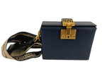 Dior Shoulder Bag Addict Small Box Black Leather Gold