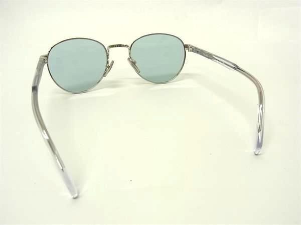 Prada Sunglasses Boston Metal Silver Lens Clear Blue Acetate Eyewear — view 2