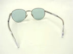 Prada Sunglasses Boston Metal Silver Lens Clear Blue Acetate Eyewear — view 2