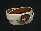 Dior Bracelet 30 Montaigne Double Ivory Leather Gold — view 5