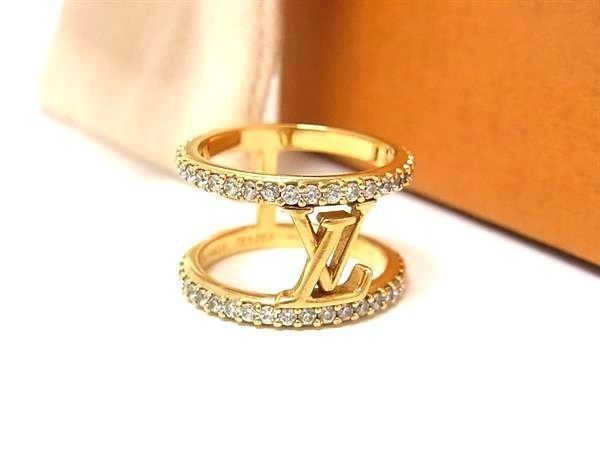 Louis Vuitton Ring LV Iconic Strass Gold Metal Rhinestone