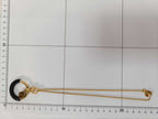 Hermes Necklace Loop Medor PM Gold Black Metal Leather — view 8