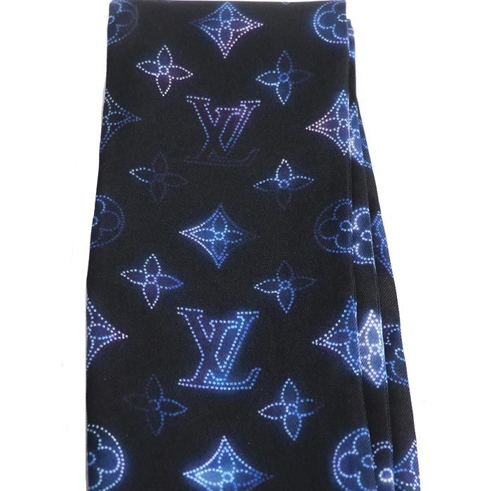 Louis Vuitton Bandeau Mahina Scarf Black Blue — view 5