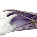 Louis Vuitton Zippy Wallet Mahina Rose Jasmine Leather Purple — view 4