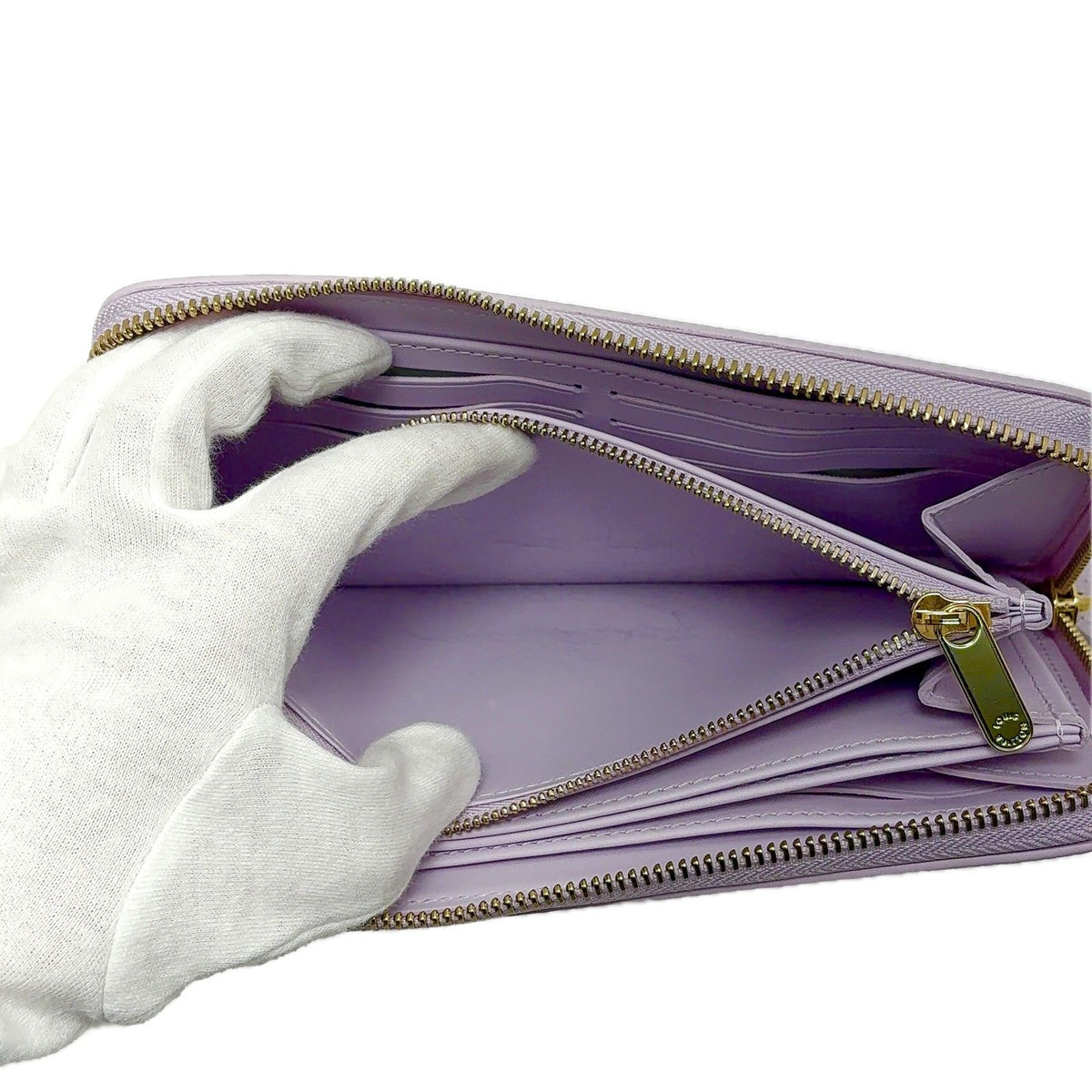 Louis Vuitton Zippy Wallet Mahina Rose Jasmine Leather Purple — view 4