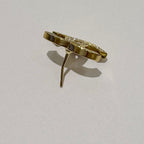 Chanel CC Logo Rhinestone P Metal Earrings Gold Plated — view 4
