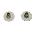 Chanel CC Logo Rhinestone P Metal Earrings Gold Plated — view 5