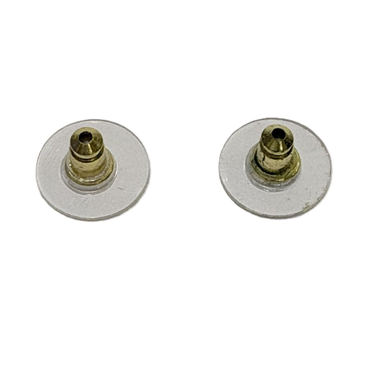 Chanel CC Logo Rhinestone P Metal Earrings Gold Plated — view 5