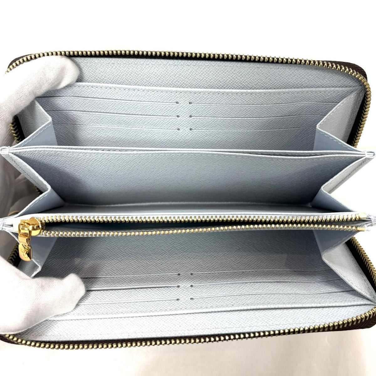 Louis Vuitton Zippy Wallet Monogram Azur Blue Long Canvas — view 5